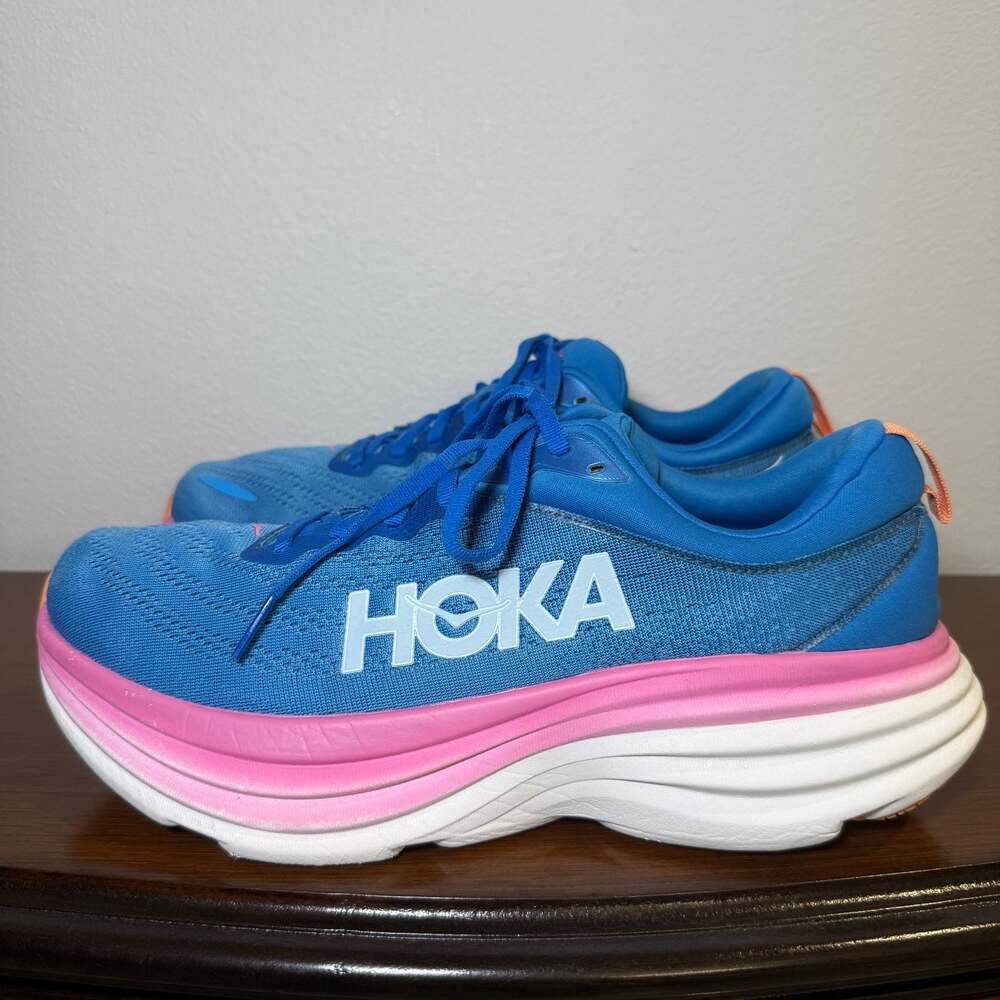 Hoka One One Bondi 8 Running Shoes Coastal Sky All Aboard Women's Size 11B